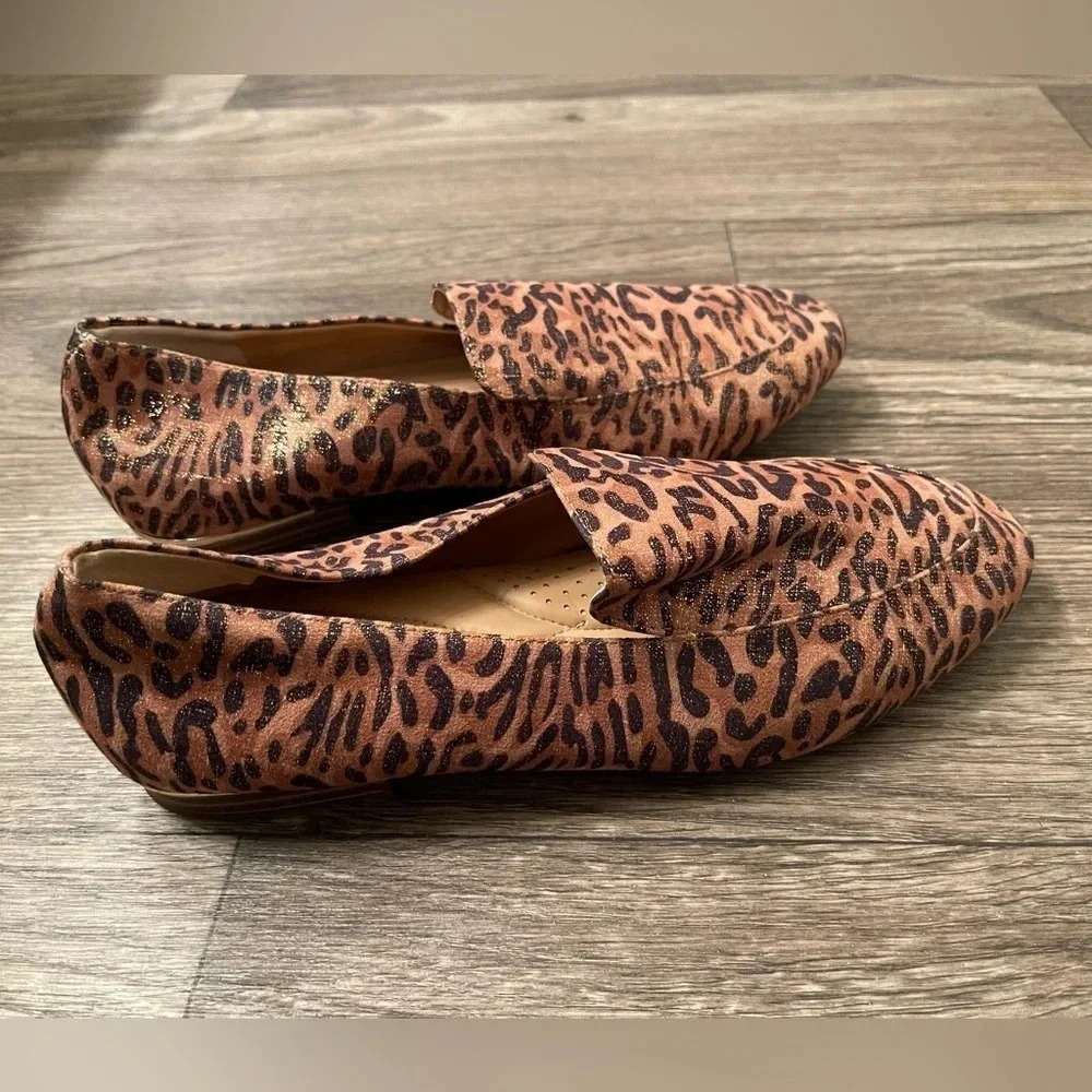 Alex Marie metallic leopard print loafers - Picture 2 of 10